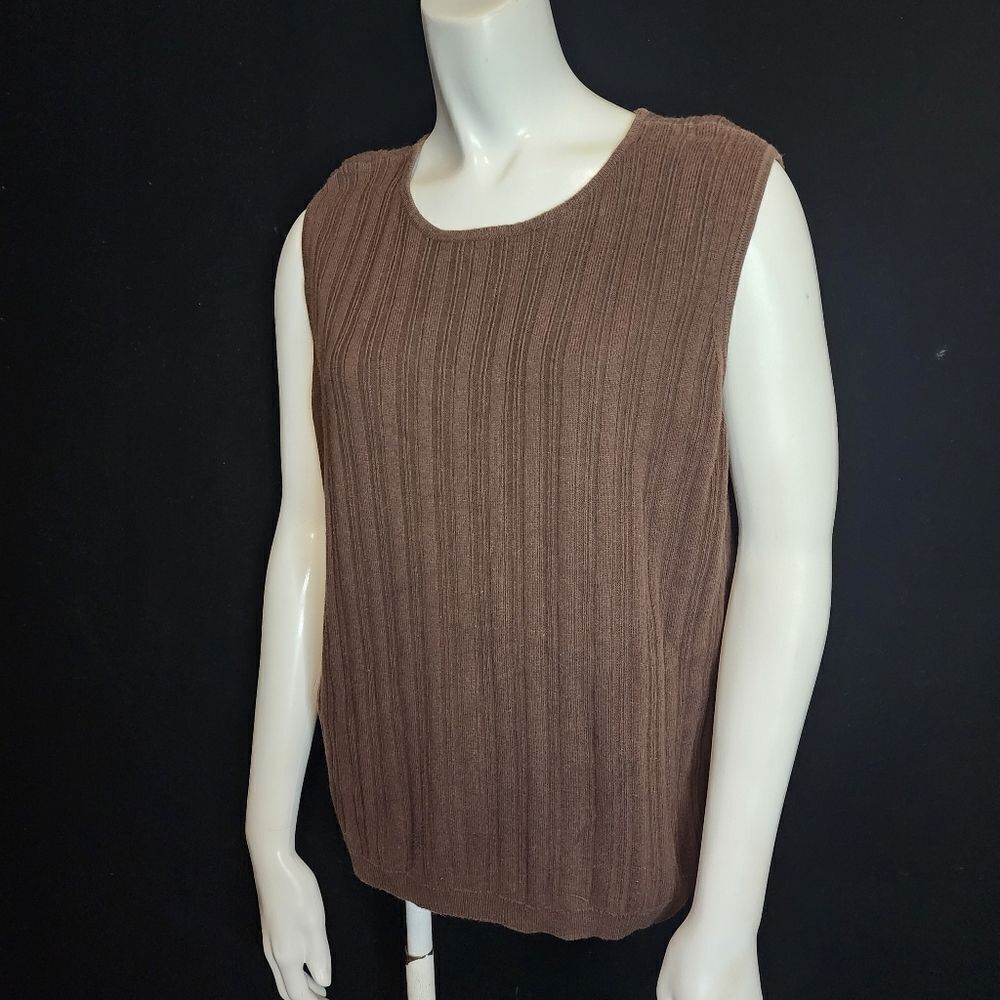 Villager Brown Sleeveless Top (XL)
